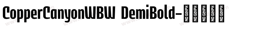 CopperCanyonWBW DemiBold字体转换